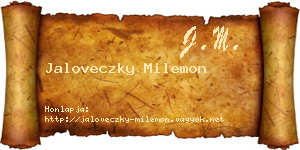 Jaloveczky Milemon névjegykártya